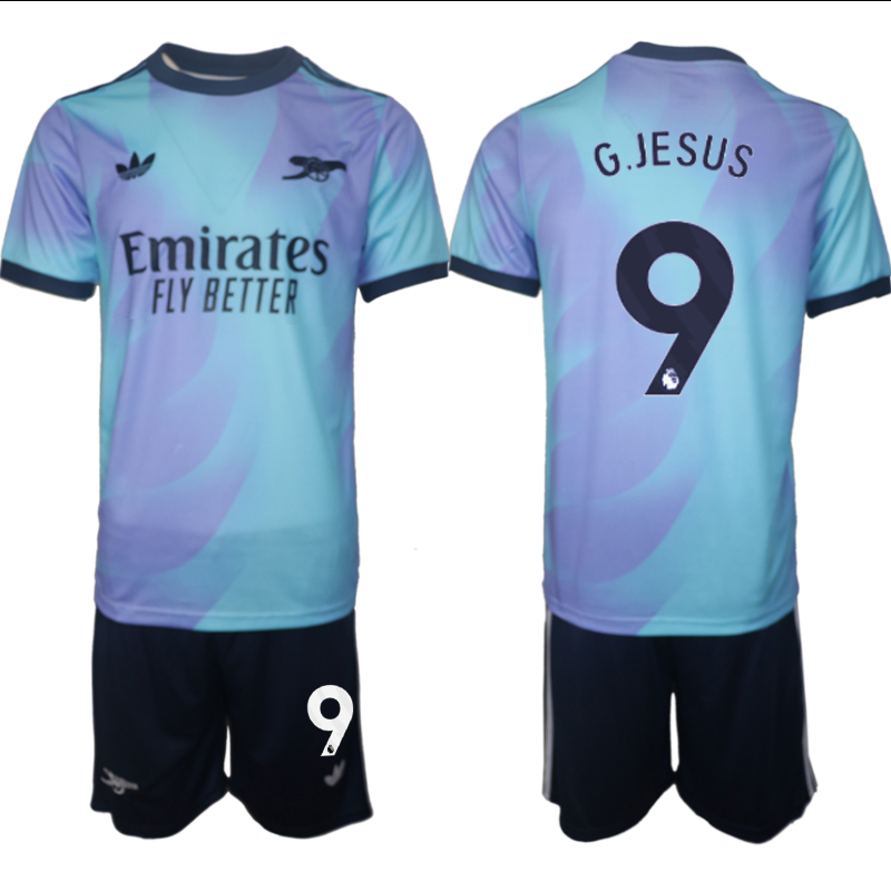 Men 2024-2025 Club Arsenal away Purple blue 9 Soccer Jersey
